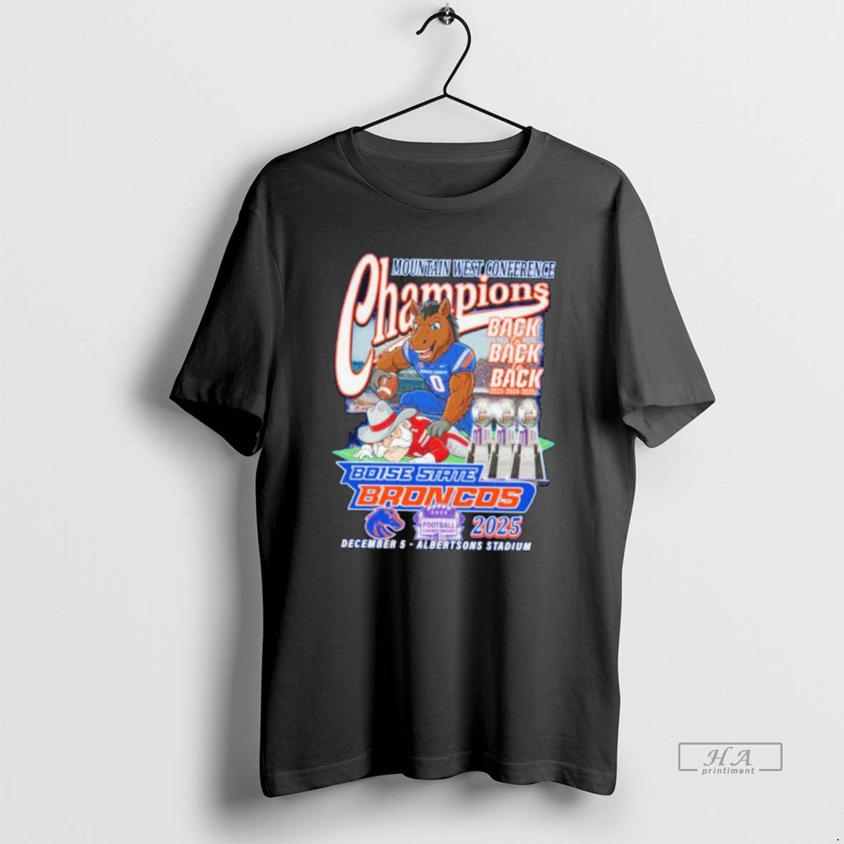 Official Boise State Broncos Mountain West Conference - Adult & Kids T-Shirts, Sweatshirts & Hoodies apparel design preview 1