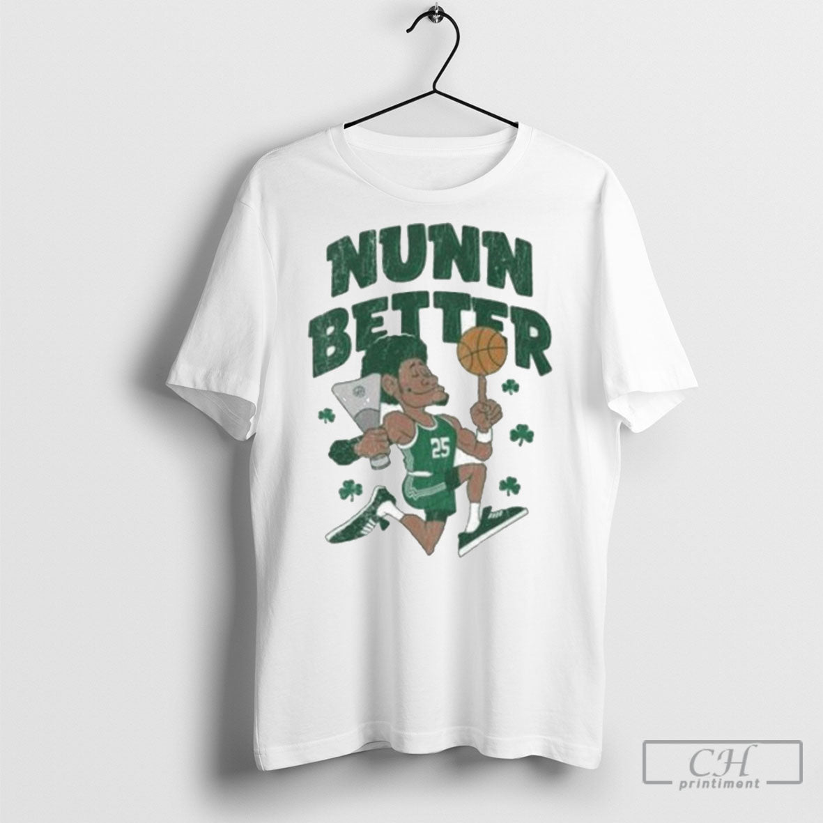 Official Boston Celtics Nunn Better Cartoon - Adult & Kids T-Shirts, Sweatshirts & Hoodies apparel design preview 1