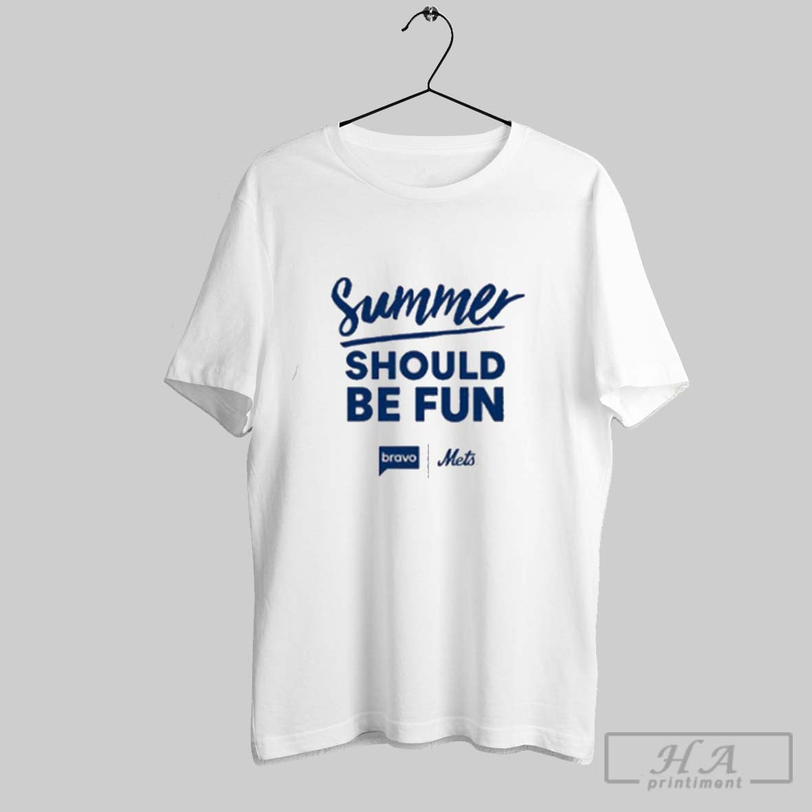 Official Bravo X New York Mets Summer Should Be Fun - Adult & Kids T-Shirts, Sweatshirts & Hoodies apparel design preview 1