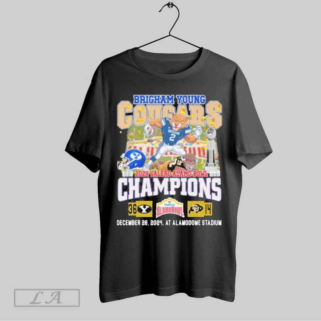 Official Brigham Young Cougars 2024 Valero Alamo Bowl - Adult & Kids T-Shirts, Sweatshirts & Hoodies apparel design preview 1