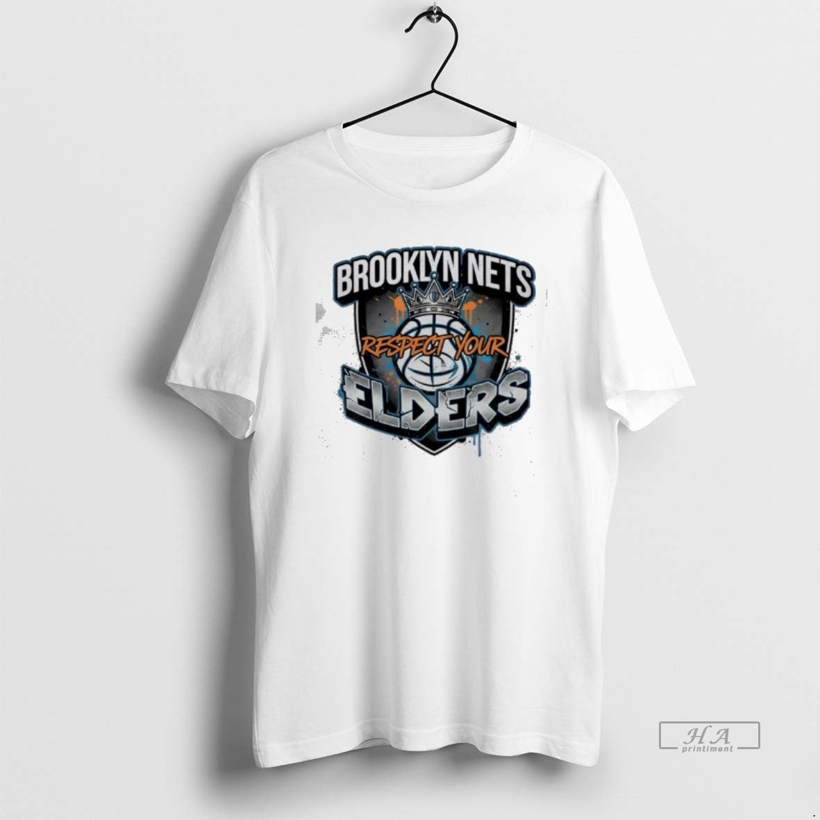 Official Brooklyn Nets Respect Your Elders - Adult & Kids T-Shirts, Sweatshirts & Hoodies apparel design preview 1