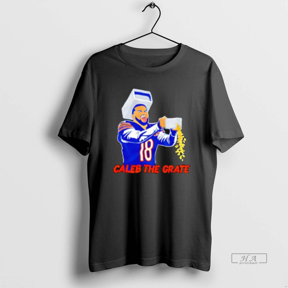 Official Caleb Williams Cheese Grater Grate - Adult & Kids T-Shirts, Sweatshirts & Hoodies apparel design preview 1