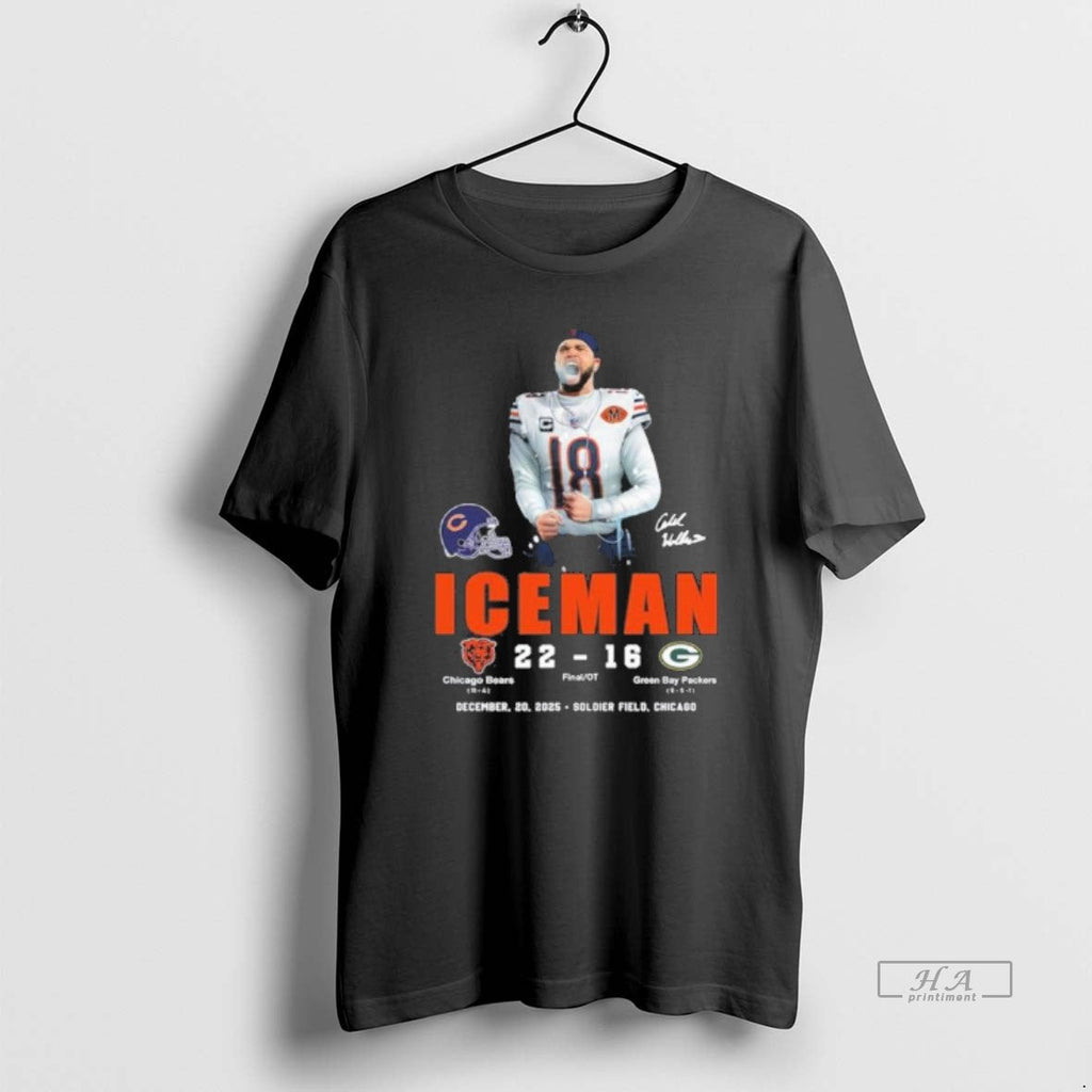 Official Caleb Williams Iceman Bears 22 16 Packers - Adult & Kids T-Shirts, Sweatshirts & Hoodies apparel design preview 1