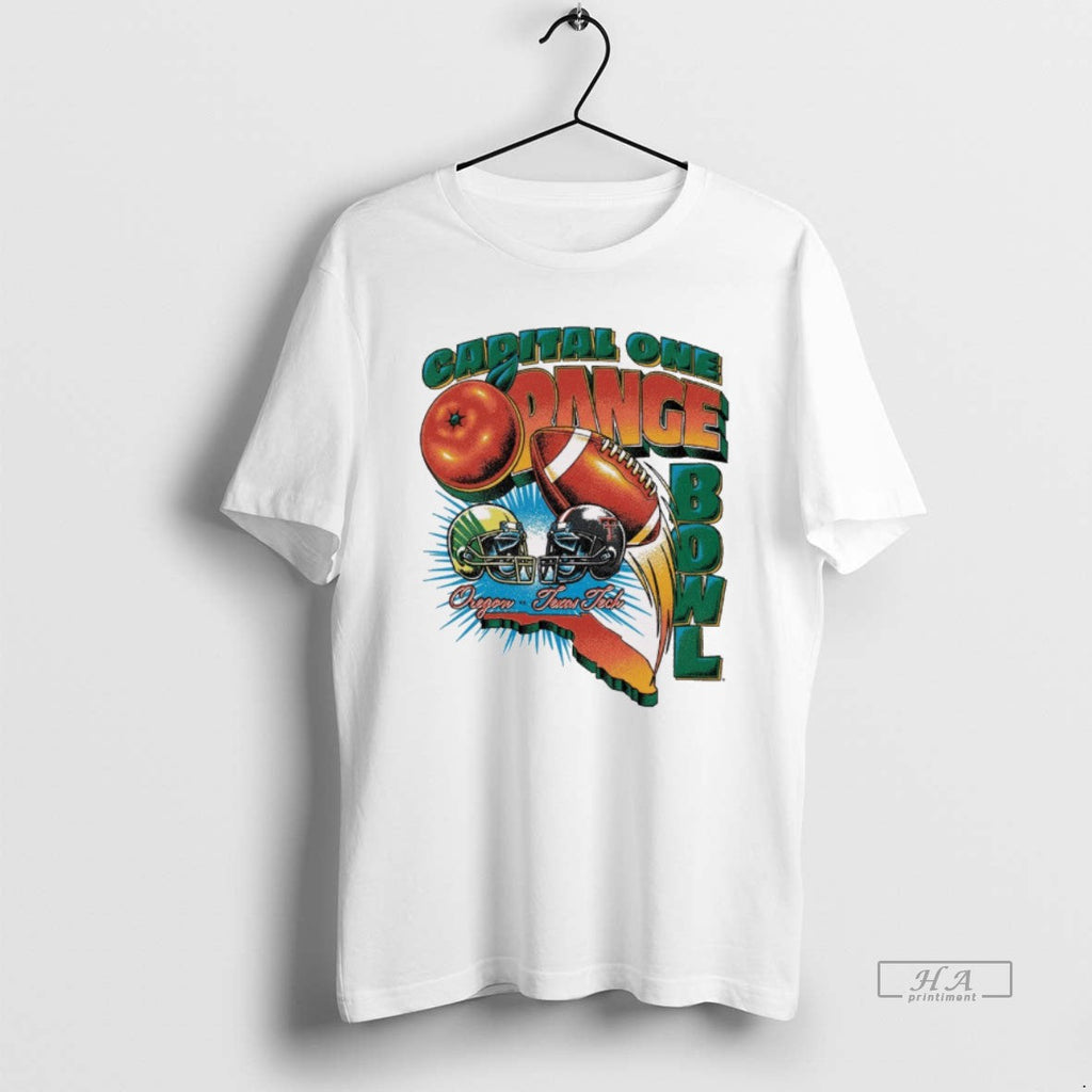 Official Capital One Orange Bowl 2026 Oregon Vs Texas - Adult & Kids T-Shirts, Sweatshirts & Hoodies apparel design preview 1
