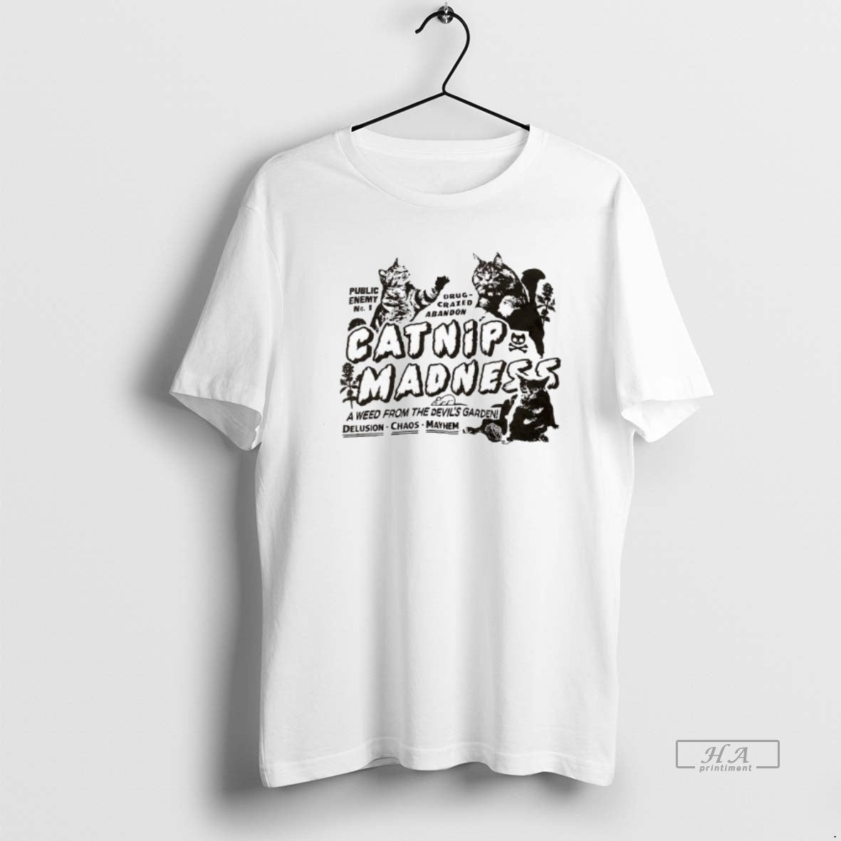 Official Catnip Madness Public Enemy No 1 Drug Crazed - Adult & Kids T-Shirts, Sweatshirts & Hoodies apparel design preview 1