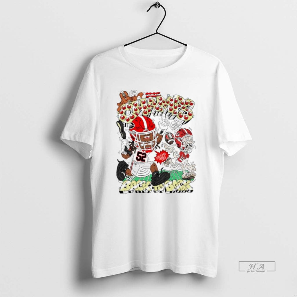 Official Champs Georgia Bulldogs Football Teams Back - Adult & Kids T-Shirts, Sweatshirts & Hoodies apparel design preview 1