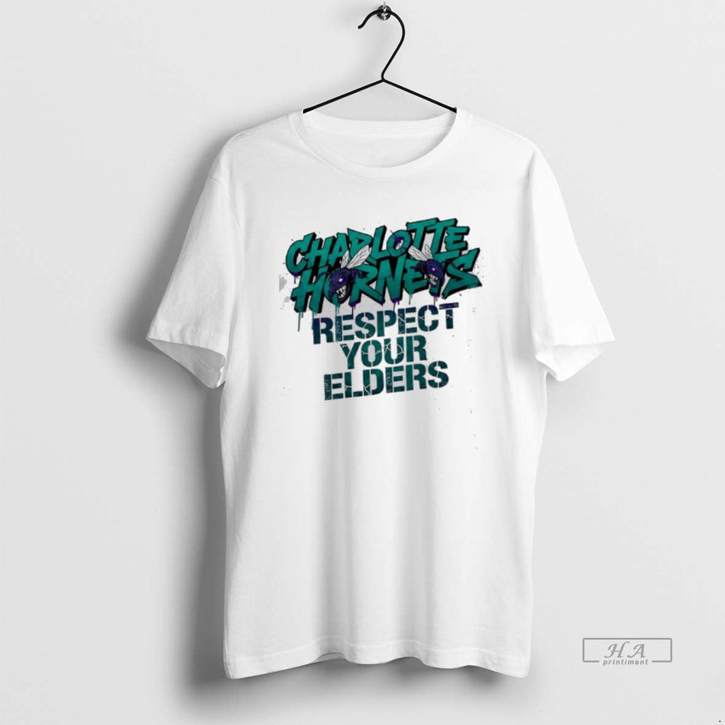 Official Charlotte Hornets Respect Your Elders - Adult & Kids T-Shirts, Sweatshirts & Hoodies apparel design preview 1