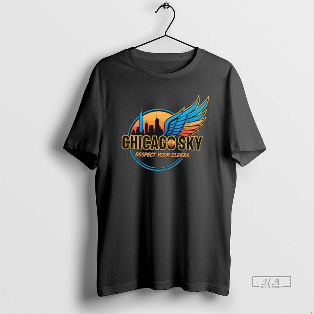 Official Chicago Sky Respect Your Elders - Adult & Kids T-Shirts, Sweatshirts & Hoodies apparel design preview 1