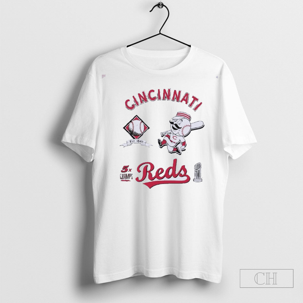 Official Cincinnati Reds Defined 5x Champions Sweater - Adult & Kids T-Shirts, Sweatshirts & Hoodies apparel design preview 1
