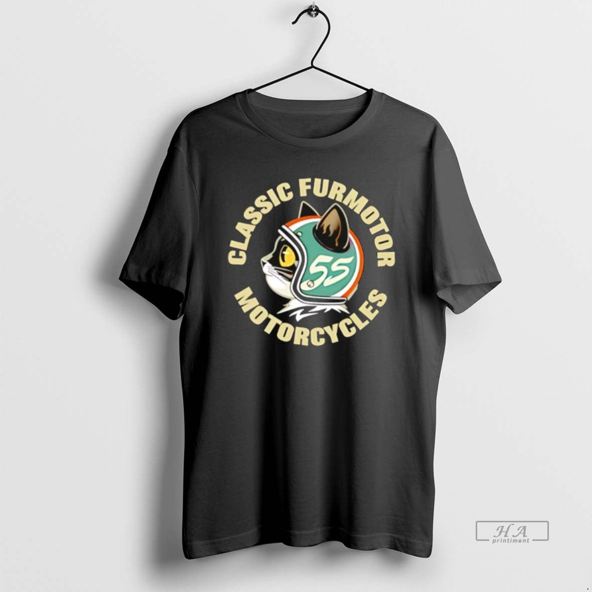 Official Classic Furmotor Motorcycles Helmet Cat - Adult & Kids T-Shirts, Sweatshirts & Hoodies apparel design preview 1
