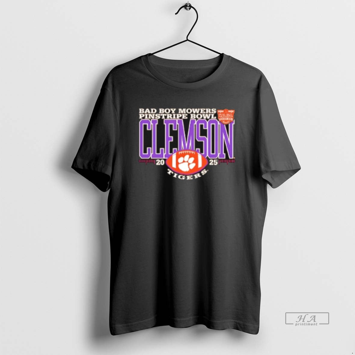 Official Clemson Tigers 025 Pinstripe Bowl Logo - Adult & Kids T-Shirts, Sweatshirts & Hoodies apparel design preview 1