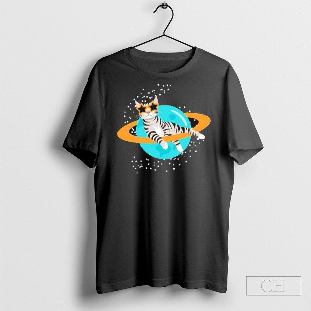 Official Cosmic Cat Starry Design - Adult & Kids T-Shirts, Sweatshirts & Hoodies apparel design preview 1