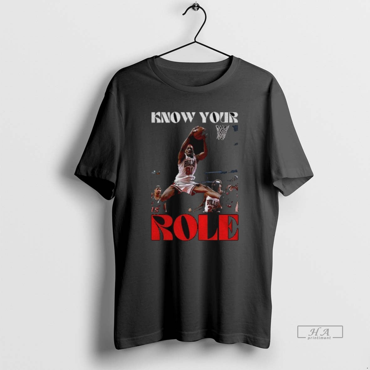 Official Dennis Rodman Chicago Bulls Basketball Know - Adult & Kids T-Shirts, Sweatshirts & Hoodies apparel design preview 1