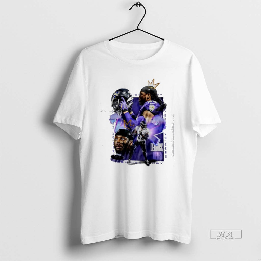 Official Derrick Henry King Baltimore Ravens - Adult & Kids T-Shirts, Sweatshirts & Hoodies apparel design preview 1