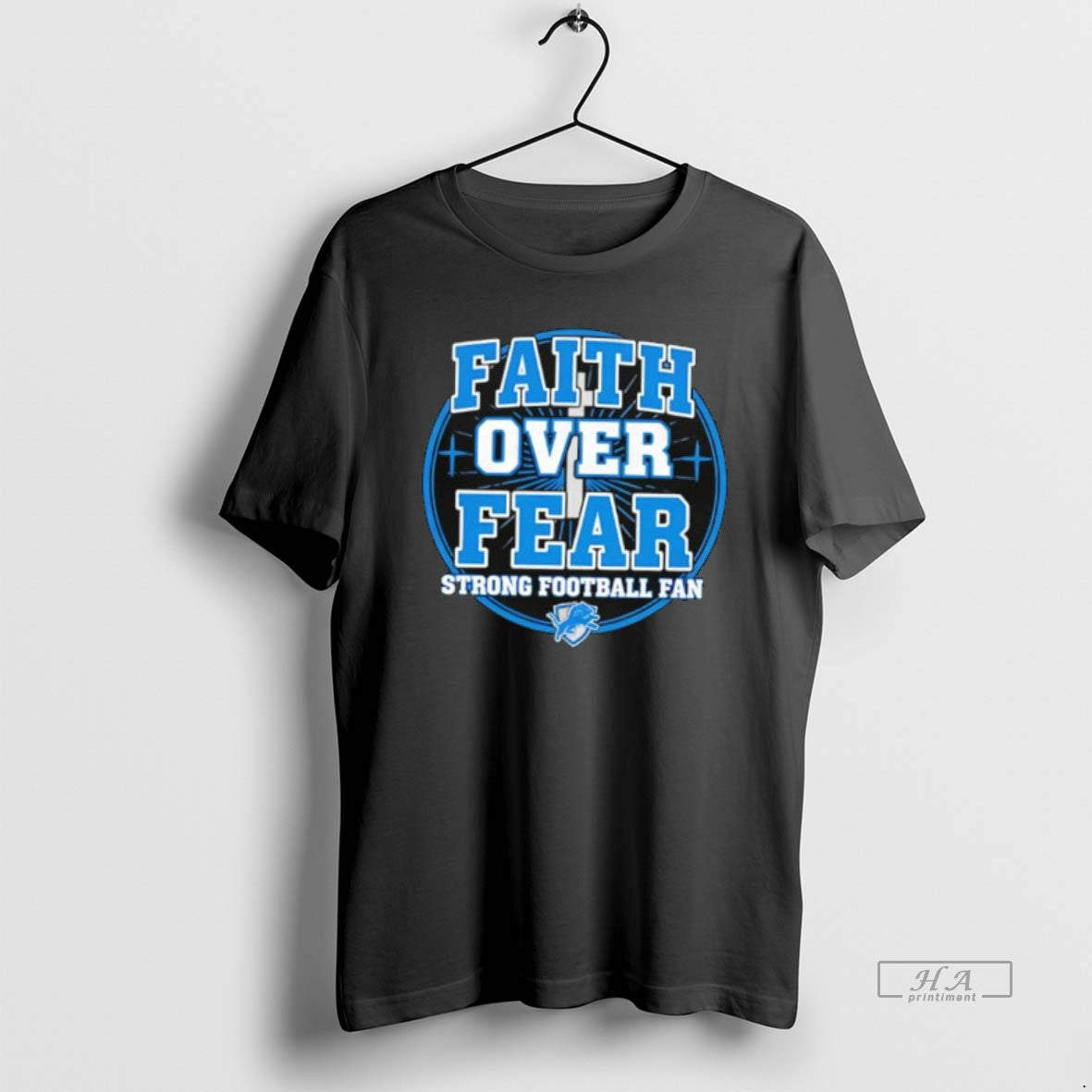 Official Detroit Lions Faith Over Fear Strong - Adult & Kids T-Shirts, Sweatshirts & Hoodies apparel design preview 1