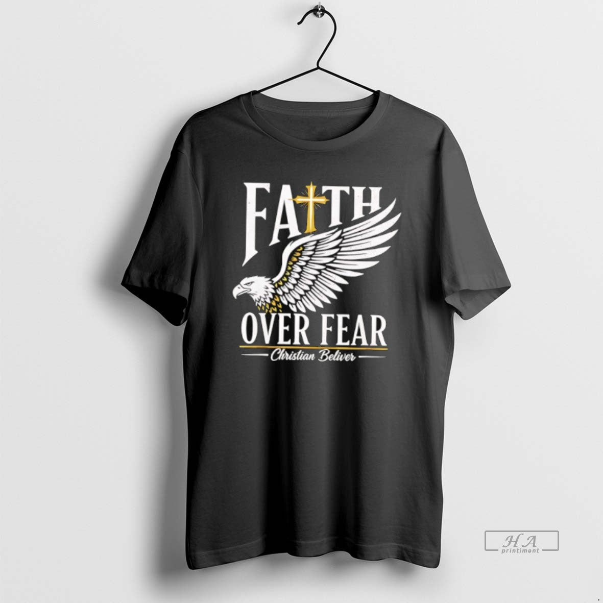 Official Faith Over Fear Christian Believer - Adult & Kids T-Shirts, Sweatshirts & Hoodies apparel design preview 1
