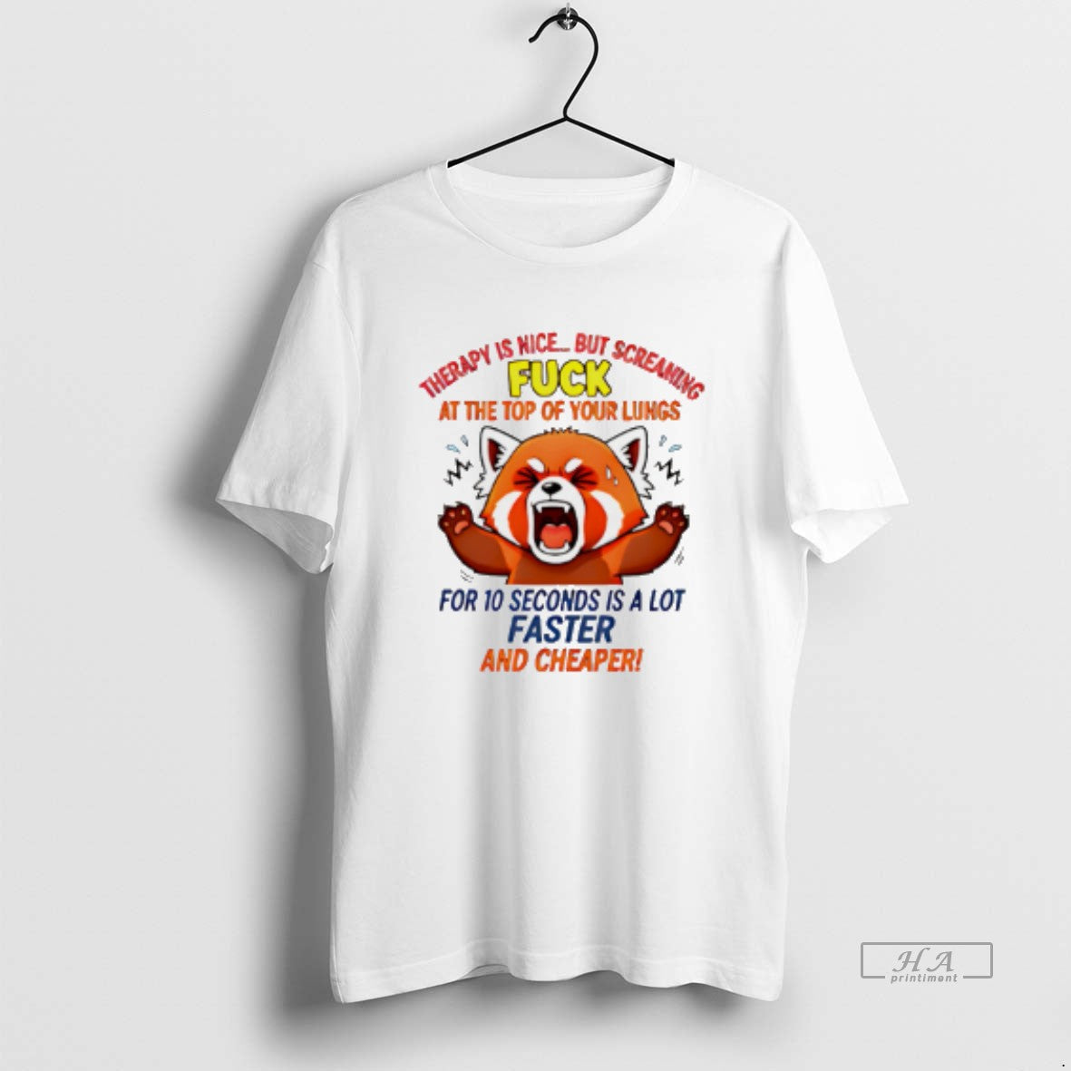 Official Fox Therapy Is Nice But Screaming Fuck Top - Adult & Kids T-Shirts, Sweatshirts & Hoodies apparel design preview 1