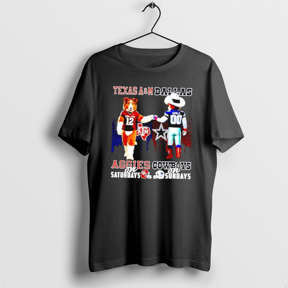 Official Funny Texas Am Aggies Saturdays Vs Dallas - Adult & Kids T-Shirts, Sweatshirts & Hoodies apparel design preview 1