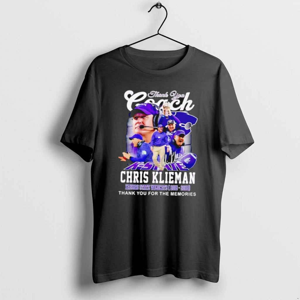 Official Funny Thanks You Coach Chris Klieman Kansas - Adult & Kids T-Shirts, Sweatshirts & Hoodies apparel design preview 1