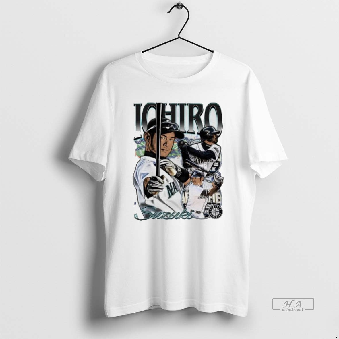 Official Gwdsdlz3 Ichiro Suzuki Seattle Mariners - Adult & Kids T-Shirts, Sweatshirts & Hoodies apparel design preview 1