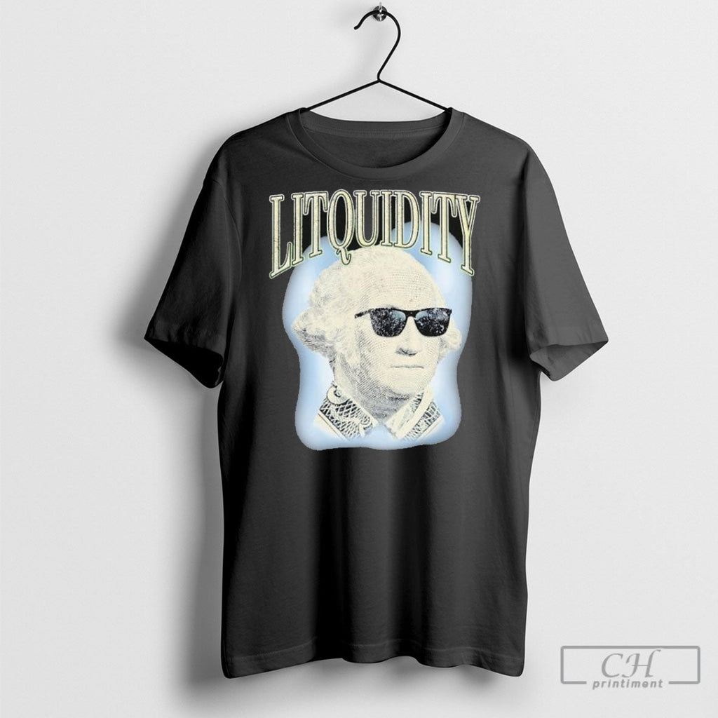 Official George Washington Litquidity Poster - Adult & Kids T-Shirts, Sweatshirts & Hoodies apparel design preview 1