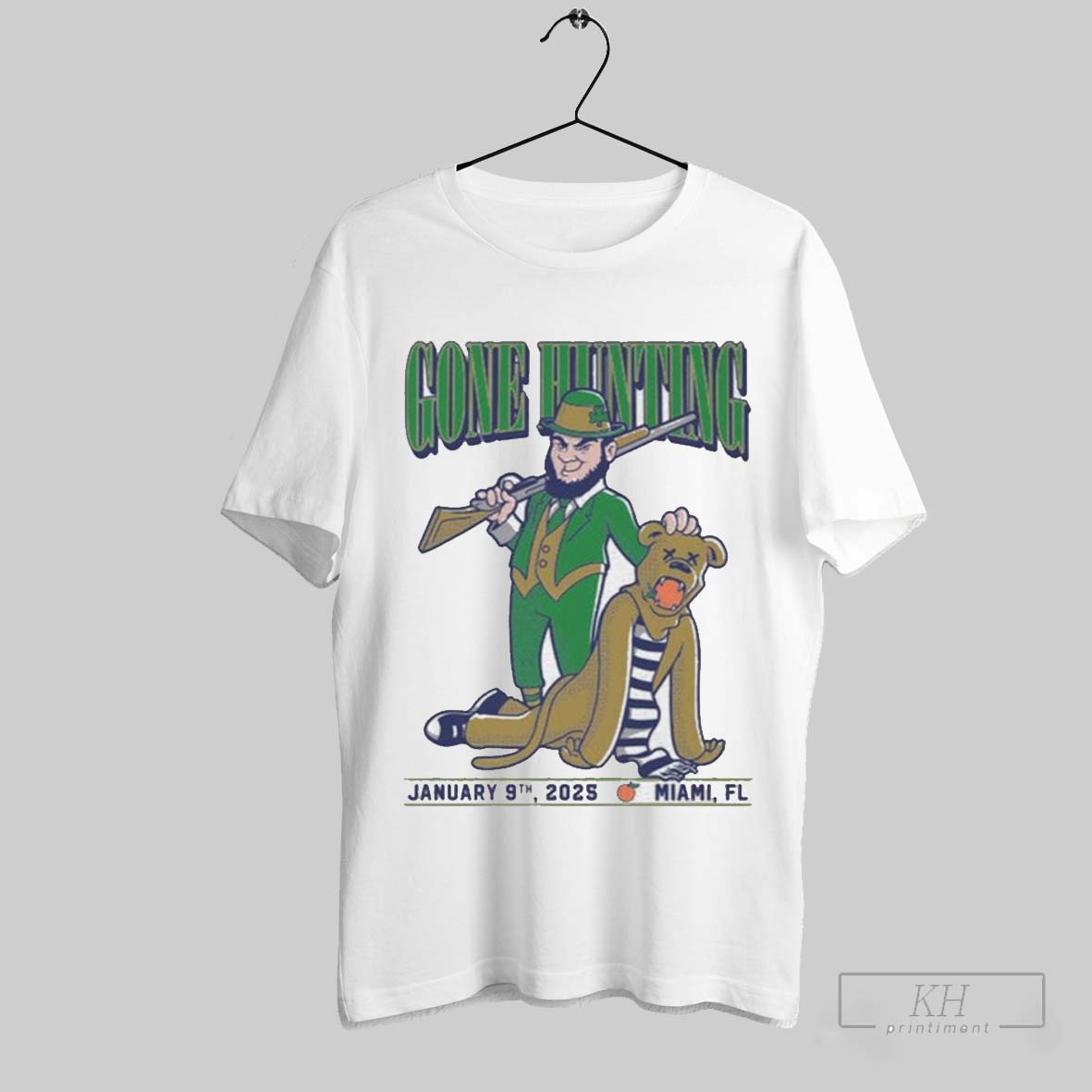 Official Gone Hunting Notre Dame Fighting Irish Vs - Adult & Kids T-Shirts, Sweatshirts & Hoodies apparel design preview 1