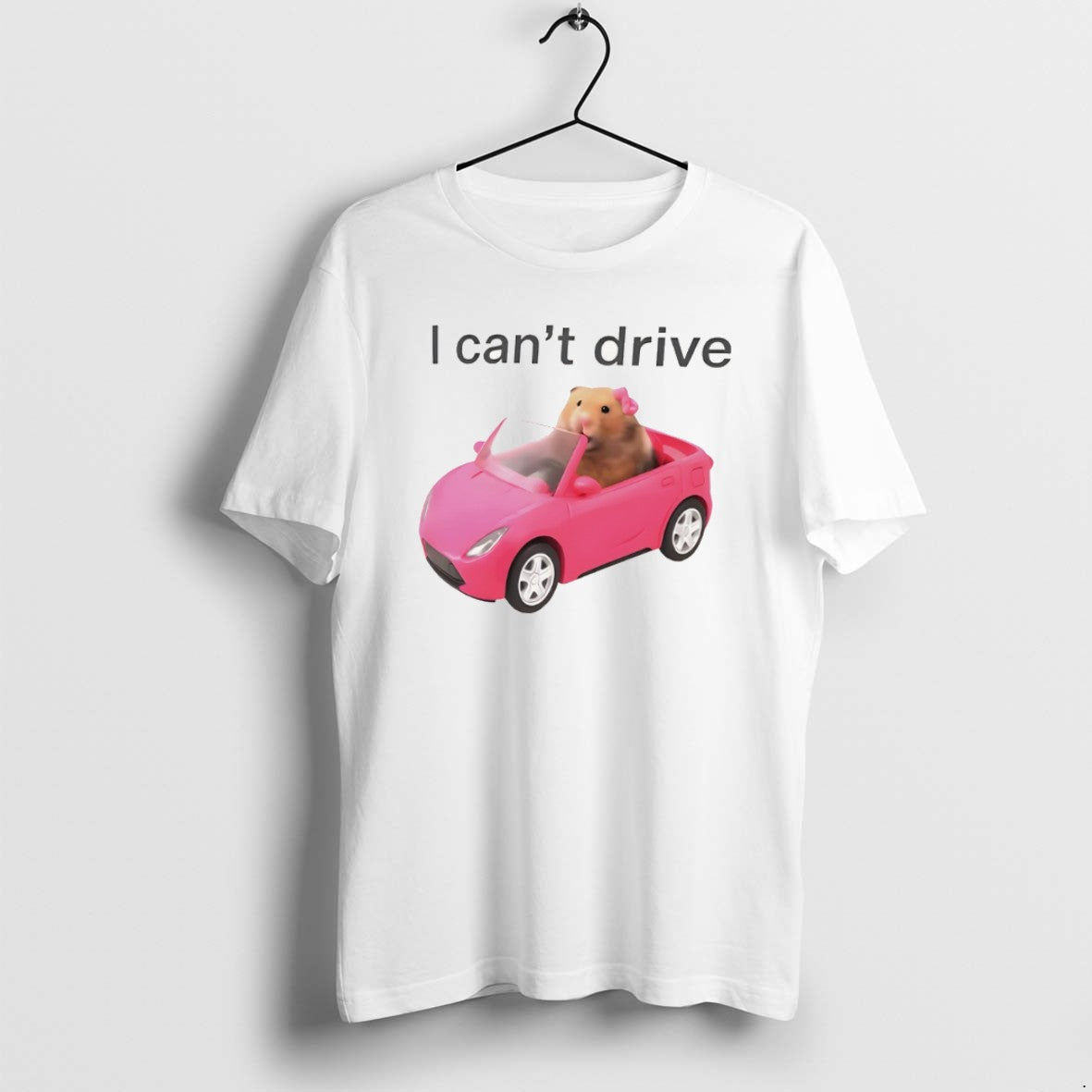 Official Hamster Driving Pink Car I Cant Drive - Adult & Kids T-Shirts, Sweatshirts & Hoodies apparel design preview 1