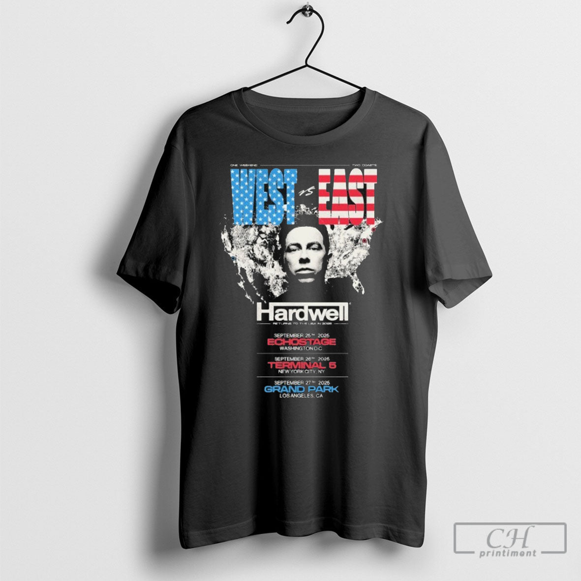 Official Hardwell Ruturns To The Usa In 2025 One - Adult & Kids T-Shirts, Sweatshirts & Hoodies apparel design preview 1
