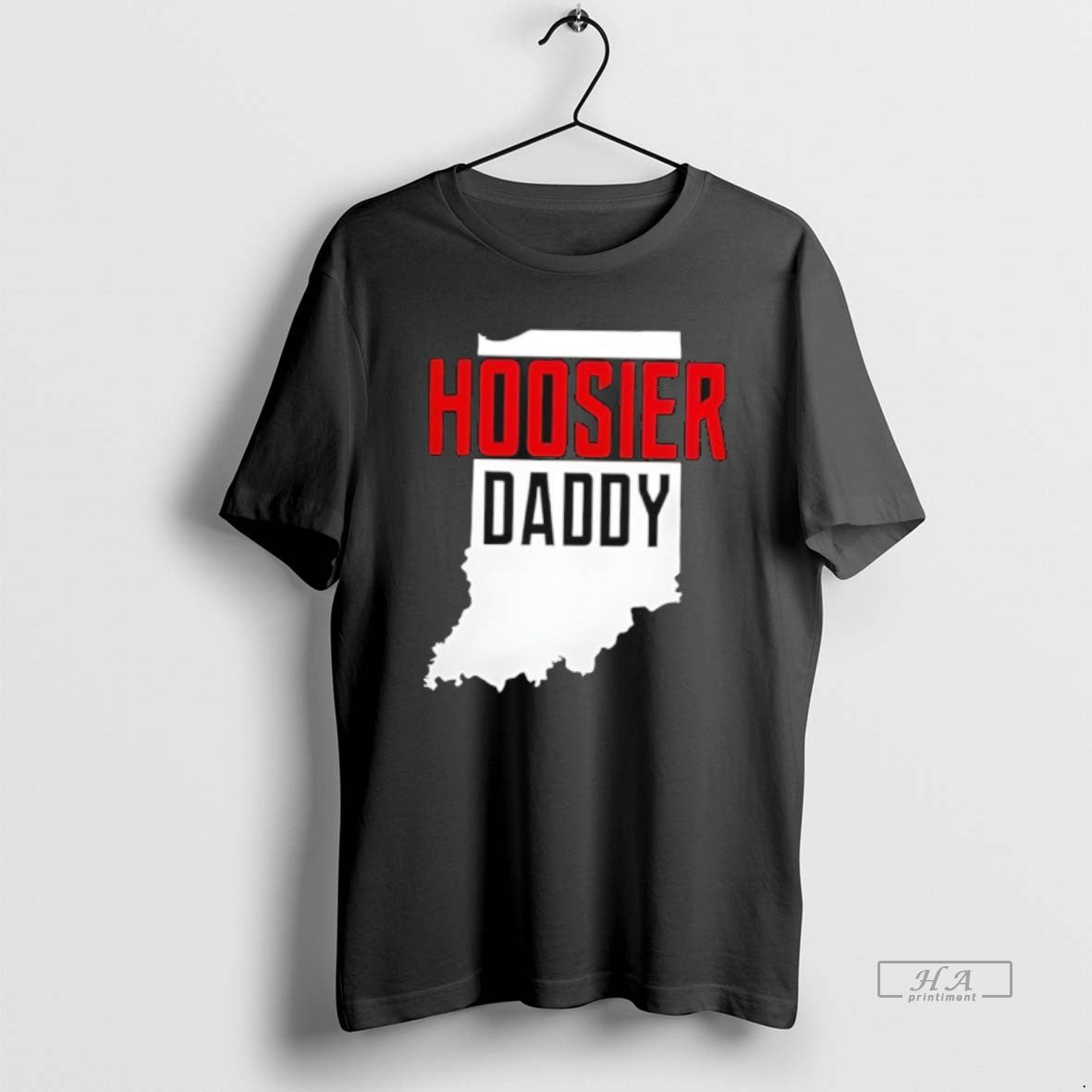 Official Hoosier Daddy Indiana State Map - Adult & Kids T-Shirts, Sweatshirts & Hoodies apparel design preview 1