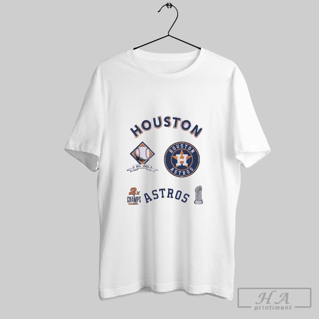 Official Houston Astros Defined 2x Champions - Adult & Kids T-Shirts, Sweatshirts & Hoodies apparel design preview 1