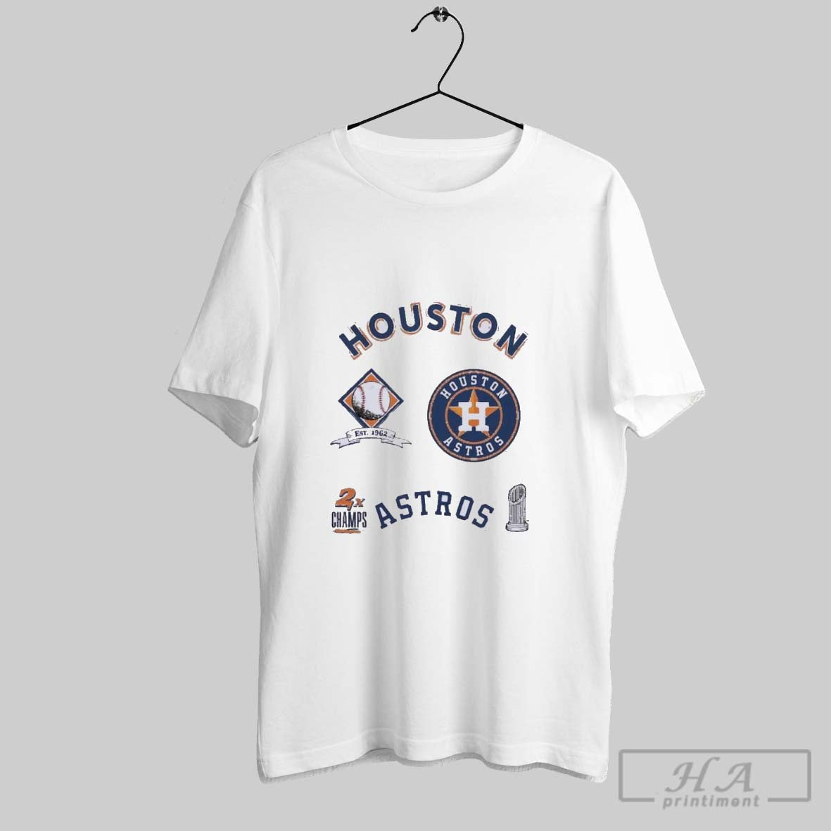 Official Houston Astros Defined 2x Champions - Adult & Kids T-Shirts, Sweatshirts & Hoodies apparel design preview 1