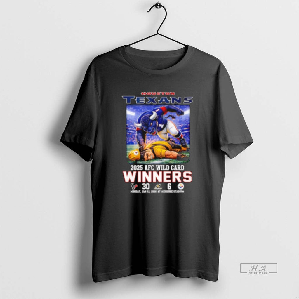 Official Houston Rexans 2025 Afc Wild Card Winners 30 - Adult & Kids T-Shirts, Sweatshirts & Hoodies apparel design preview 1