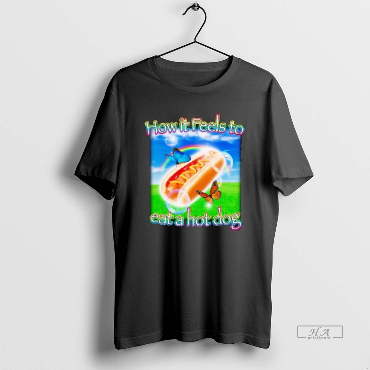 Official How Feels Eat Hot Dog - Adult & Kids T-Shirts, Sweatshirts & Hoodies apparel design preview 1