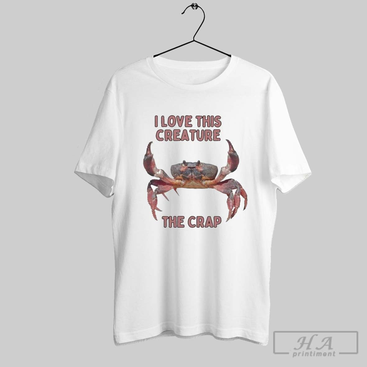 Official I Love This Creature The Crab - Adult & Kids T-Shirts, Sweatshirts & Hoodies apparel design preview 1