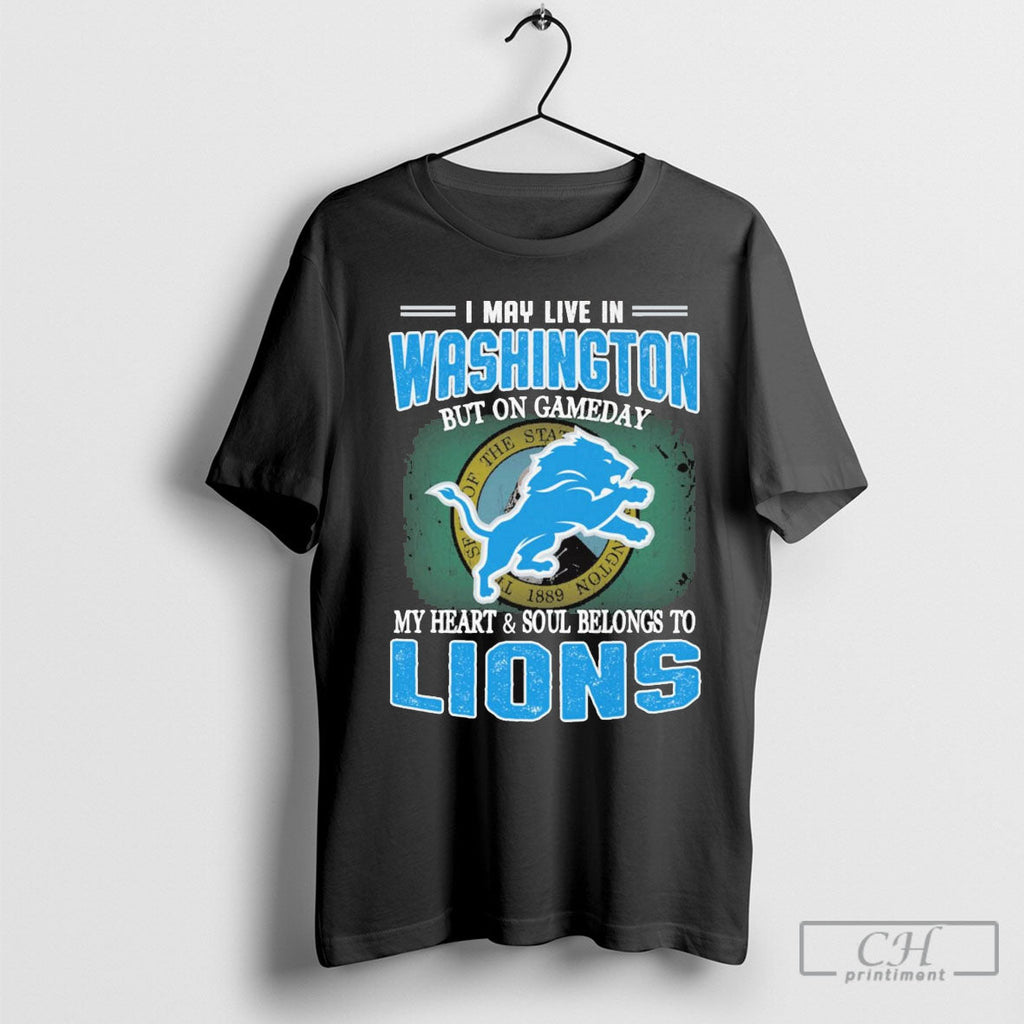 Official I May Live In Washington But On Gameday My - Adult & Kids T-Shirts, Sweatshirts & Hoodies apparel design preview 1