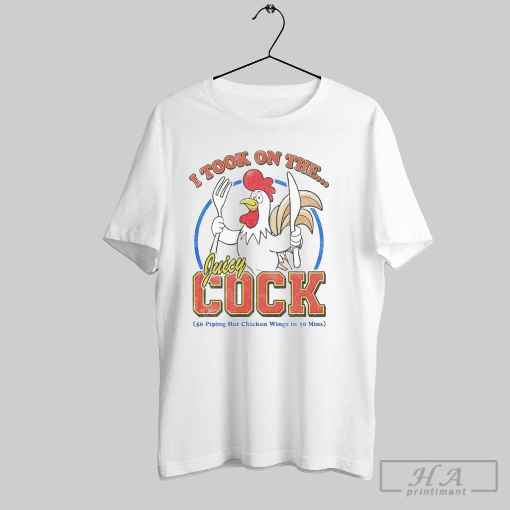 Official I Took On The Juicy Cock 50 Piping Hot - Adult & Kids T-Shirts, Sweatshirts & Hoodies apparel design preview 1