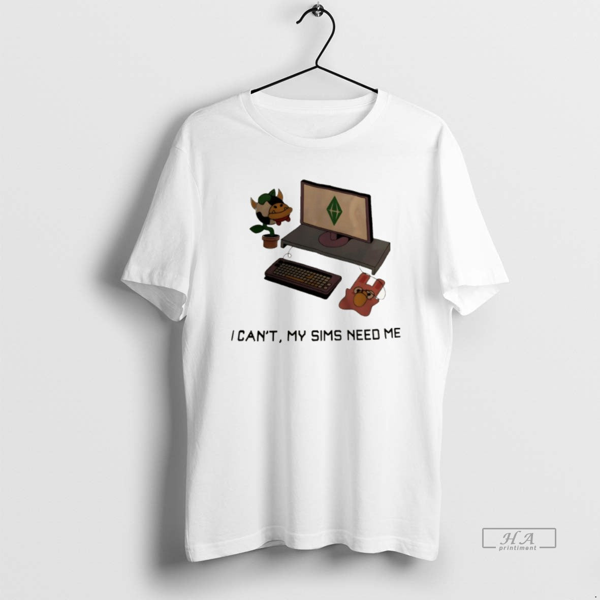 Official I Cant My Sims Need Me - Adult & Kids T-Shirts, Sweatshirts & Hoodies apparel design preview 1