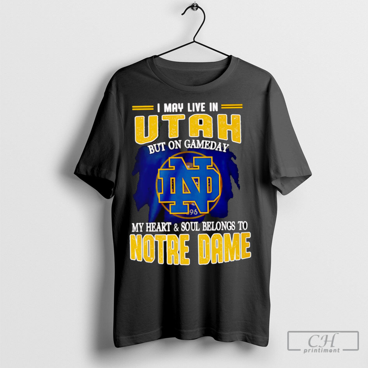 Official I May Live In Utah But On Gameday My Heart - Adult & Kids T-Shirts, Sweatshirts & Hoodies apparel design preview 1
