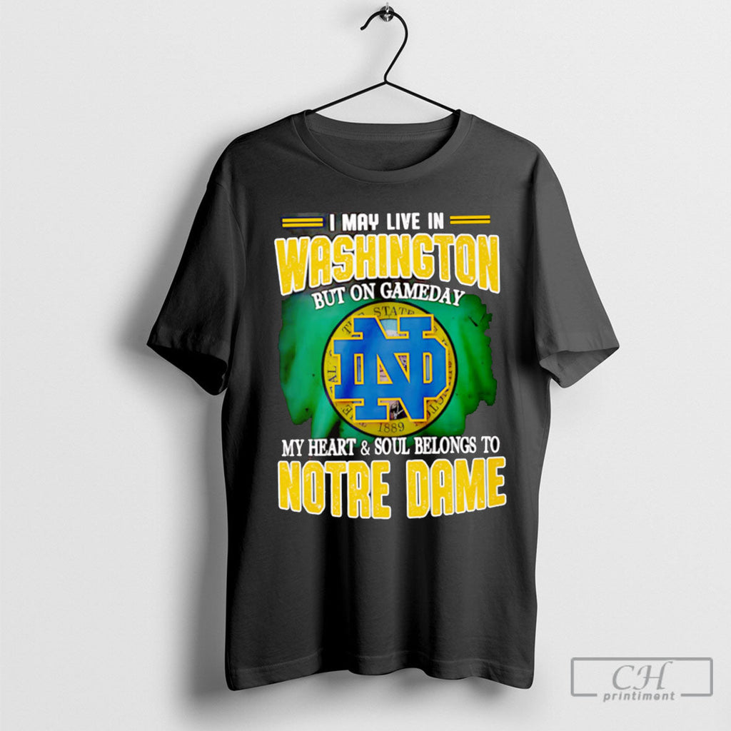 Official I May Live In Washington But On Gameday My - Adult & Kids T-Shirts, Sweatshirts & Hoodies apparel design preview 1