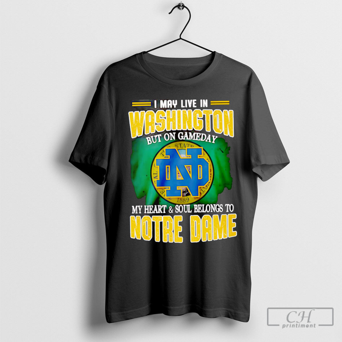 Official I May Live In Washington But On Gameday My - Adult & Kids T-Shirts, Sweatshirts & Hoodies apparel design preview 1