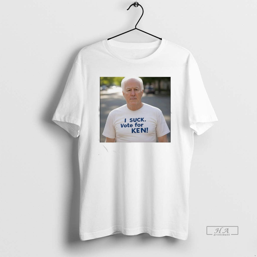 Official I Suck Vote Ken - Adult & Kids T-Shirts, Sweatshirts & Hoodies apparel design preview 1