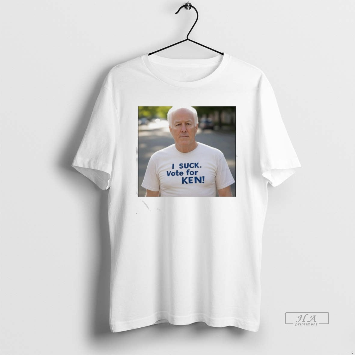 Official I Suck Vote Ken - Adult & Kids T-Shirts, Sweatshirts & Hoodies apparel design preview 1
