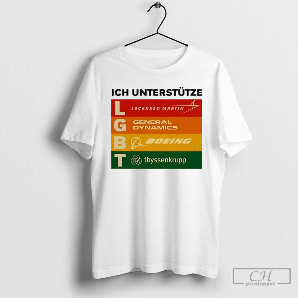 Official Ich Unterstutze Lgbt Lockhe Lockheed Martin - Adult & Kids T-Shirts, Sweatshirts & Hoodies apparel design preview 1
