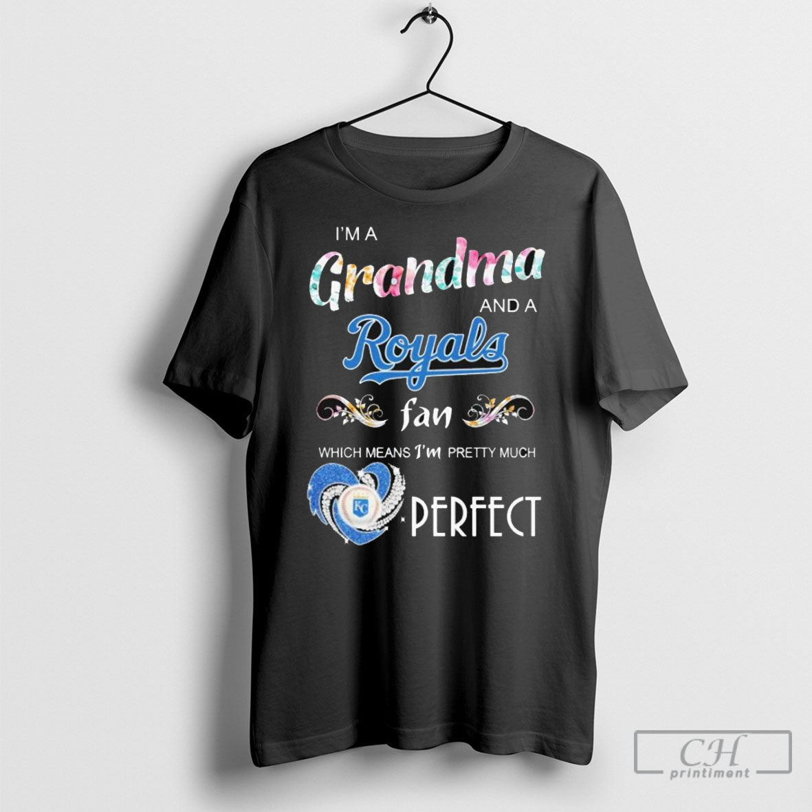 Official Im A Grandma And Kansas City Royals Fan - Adult & Kids T-Shirts, Sweatshirts & Hoodies apparel design preview 1