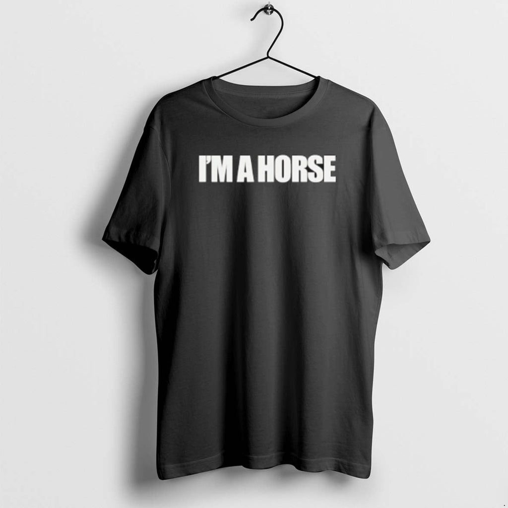 Official Im Horse Text - Adult & Kids T-Shirts, Sweatshirts & Hoodies apparel design preview 1