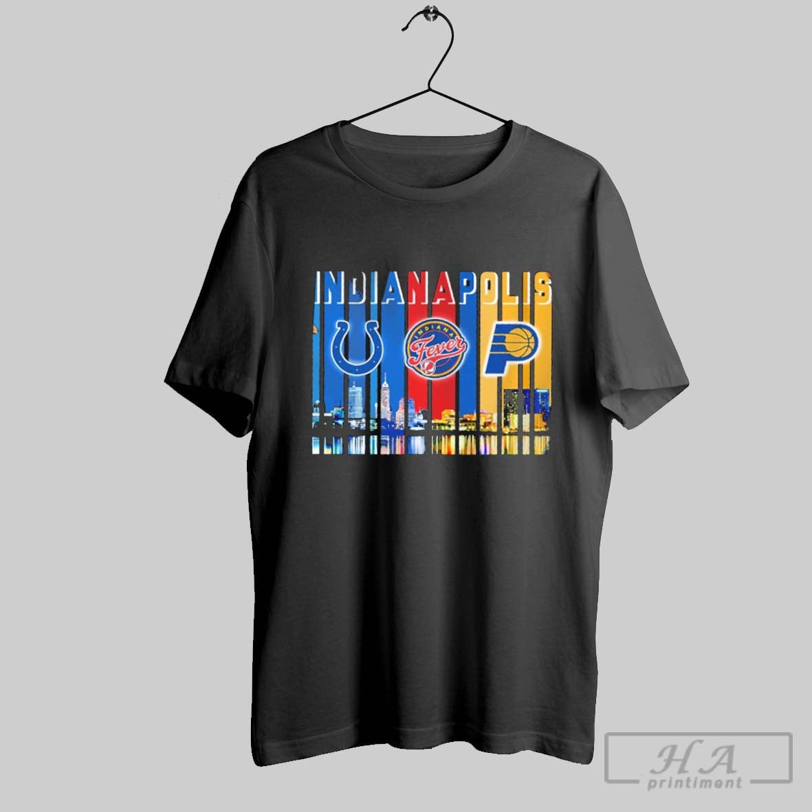 Official Indianapolis Retro Skyline Sports Teams Logo - Adult & Kids T-Shirts, Sweatshirts & Hoodies apparel design preview 1