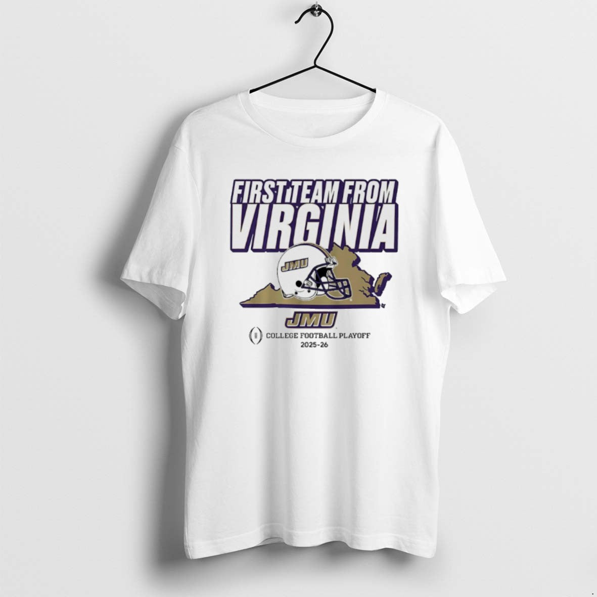Official Jmu Football 2025 26 Cfps First Team - Adult & Kids T-Shirts, Sweatshirts & Hoodies apparel design preview 1