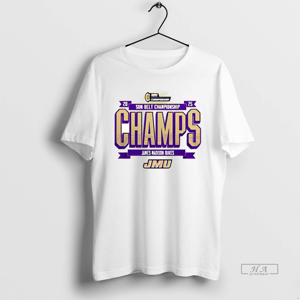Official Jmu Football 2025 Sun Belt Championship 2 - Adult & Kids T-Shirts, Sweatshirts & Hoodies apparel design preview 1