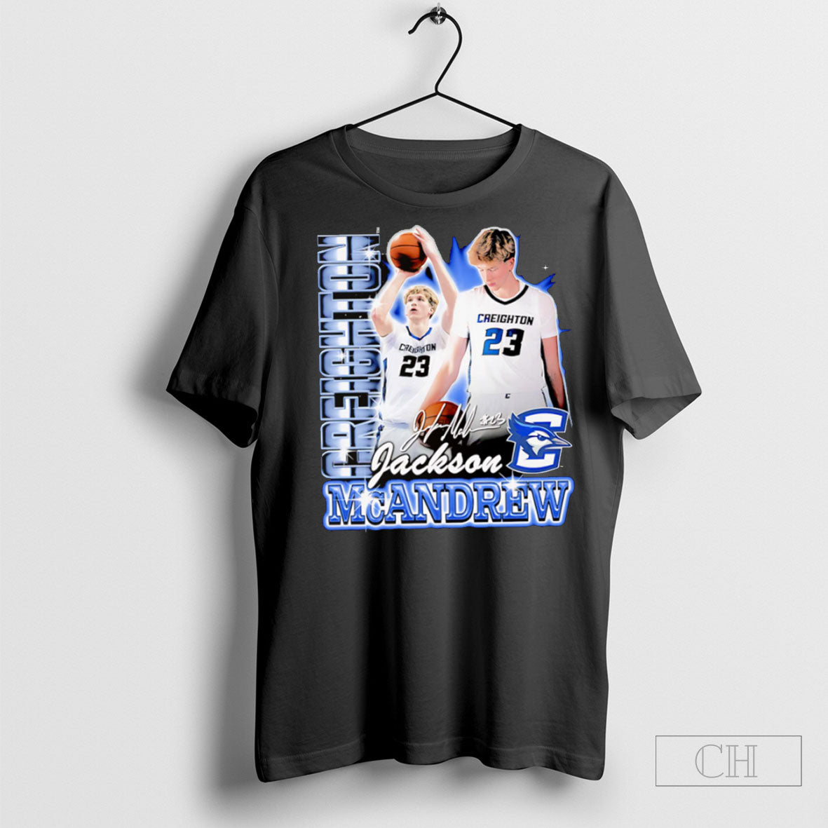 Official Jackson Mcandrew Creighton Basketball 90s - Adult & Kids T-Shirts, Sweatshirts & Hoodies apparel design preview 1