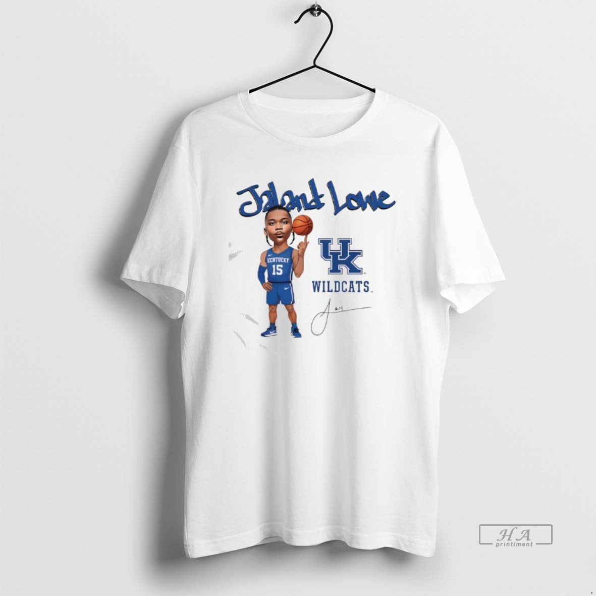 Official Jaland Lowe Uk Wildcats Caricature Signature - Adult & Kids T-Shirts, Sweatshirts & Hoodies apparel design preview 1